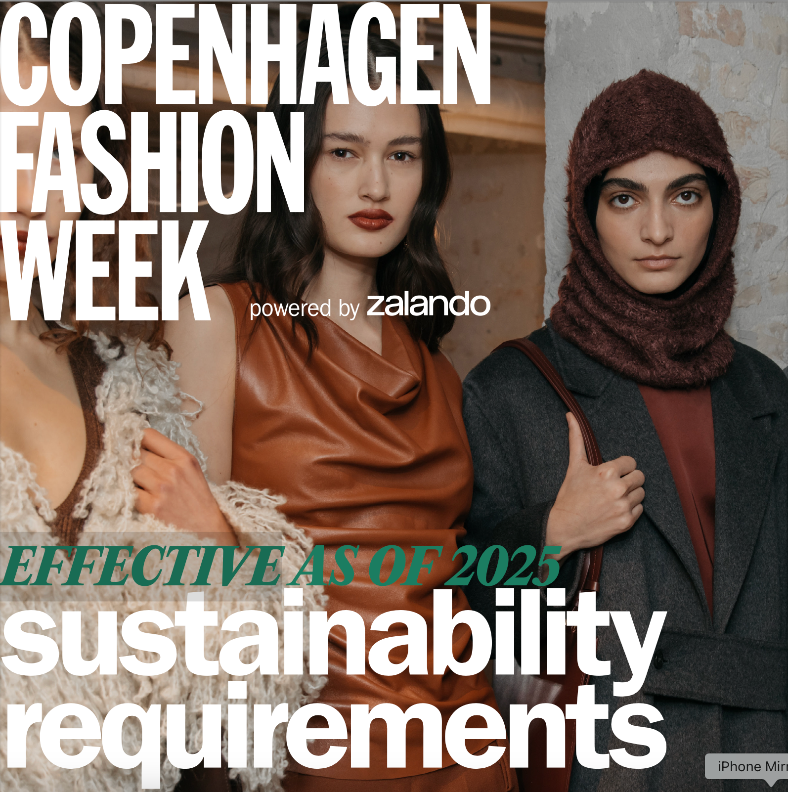 Copenhagen Fashion Week Sustainability Requirements 2025