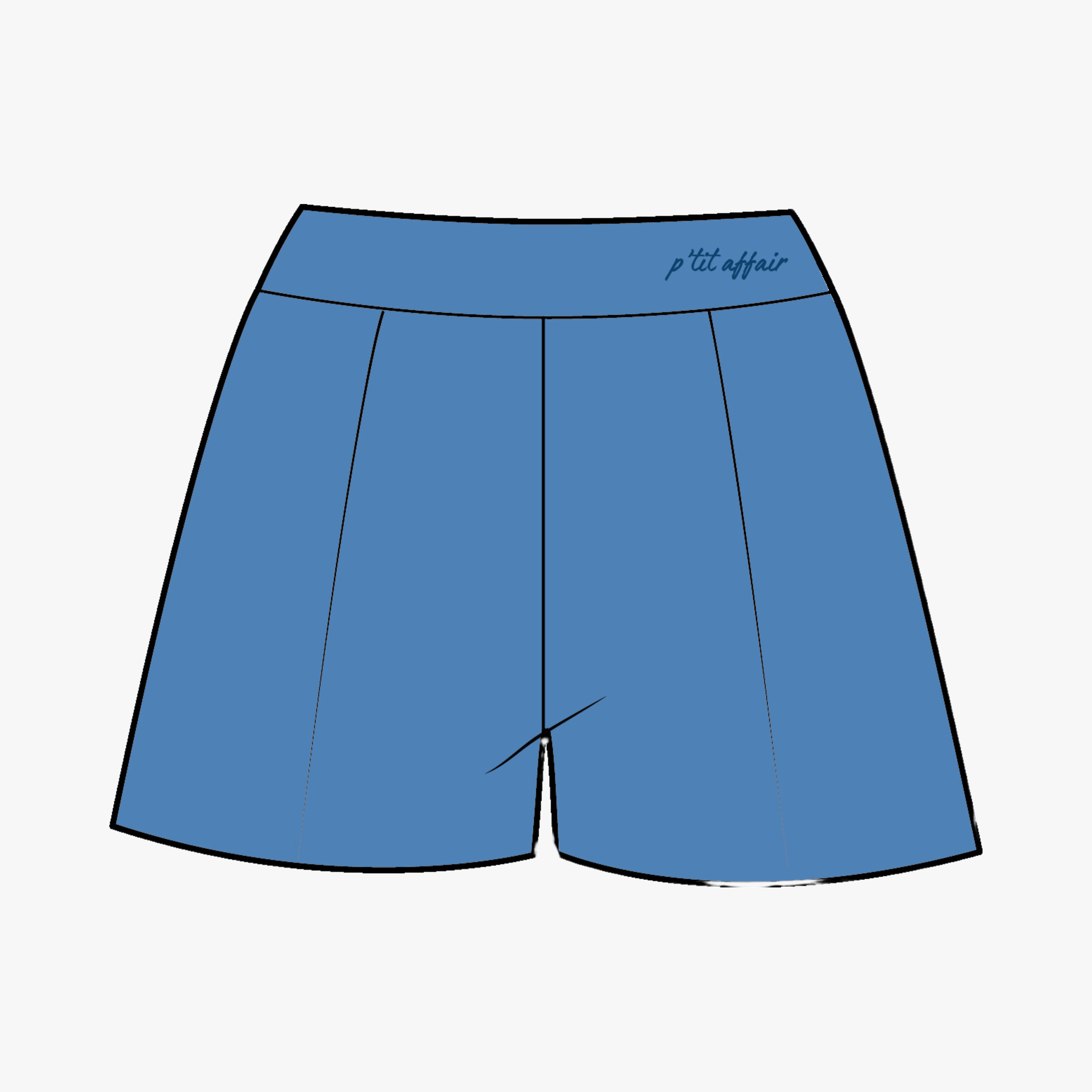 Shorts for petite women azorean dark blue